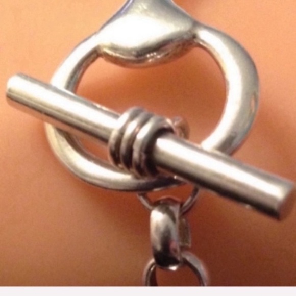 Sterling Silver Equestrian Style Horse-bit Toggle Bracelet - Picture 9 of 16